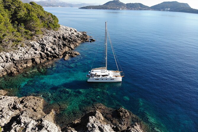 Adventure Sailing 4 Night Dubrovnik Cruise on the Huck Finn Cat - Day 2 on the Elaphiti Islands: swim break, fish lunch, and a night at anchor
