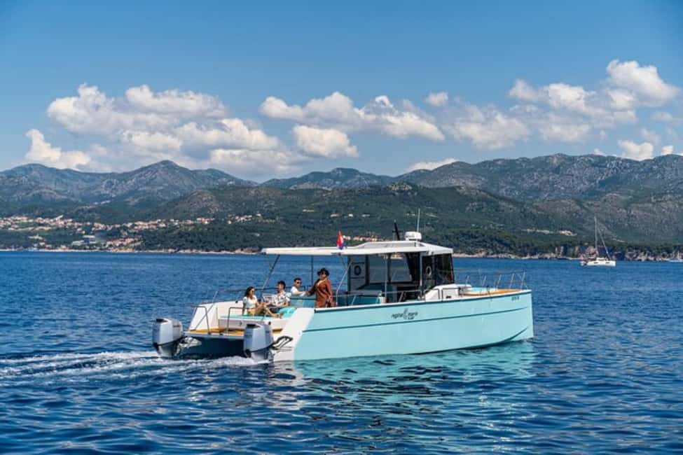 Dubrovnik: Blue Cave Catamaran Tour with Drinks and Snorkel - Catamaran Comfort From Dubrovnik to the Elaphiti Islands
