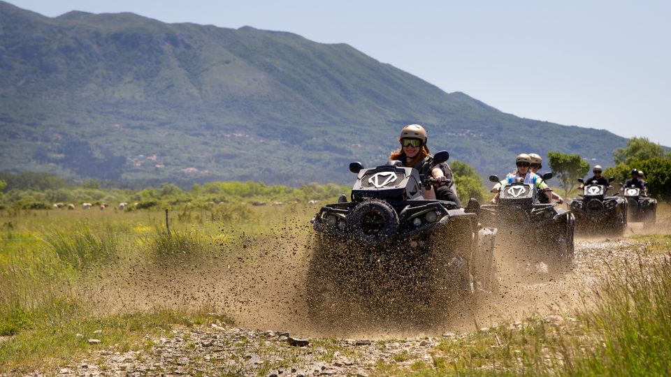 Dubrovnik: Kojan Koral ATV Quad Safari with transport - Konavle’s four-terrain loop: fields, wetlands, Ljuta river, and rocky ground
