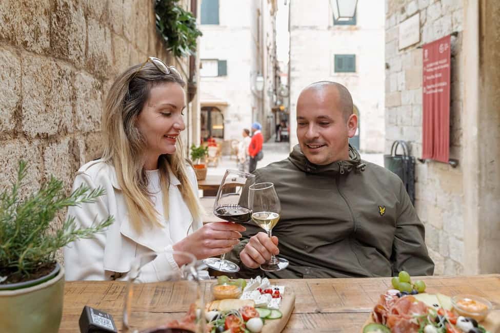 Dubrovnik Old Town: Night tour with History, Wine & Bites - The Wine Bar Finish: Two Glasses, Local Bites, and Easy Conversation
