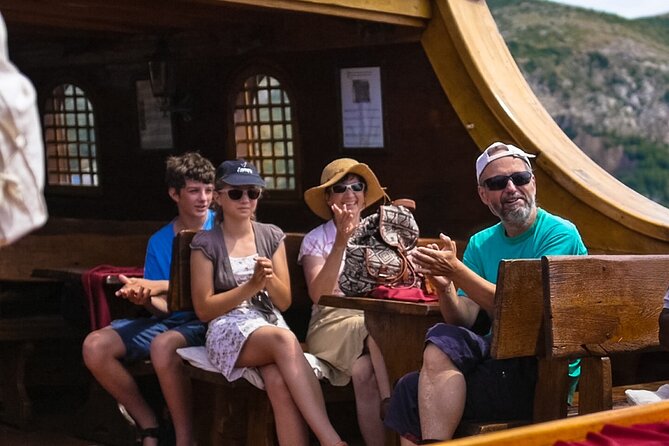 Dubrovnik Panoramic Cruise on a Wooden Galleon with a Live Show - What’s Included: Wine/Juice, WiFi, Restroom, and Onboard Bar Options