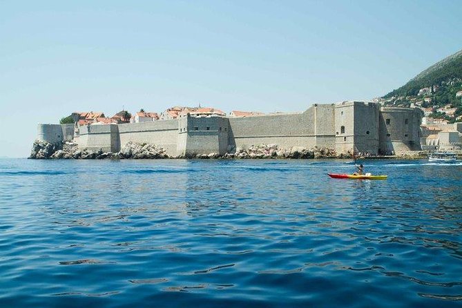 Dubrovnik: Sea Kayaking & Snorkeling Tour - Lokrum from the water and the Betina cave snorkeling stop