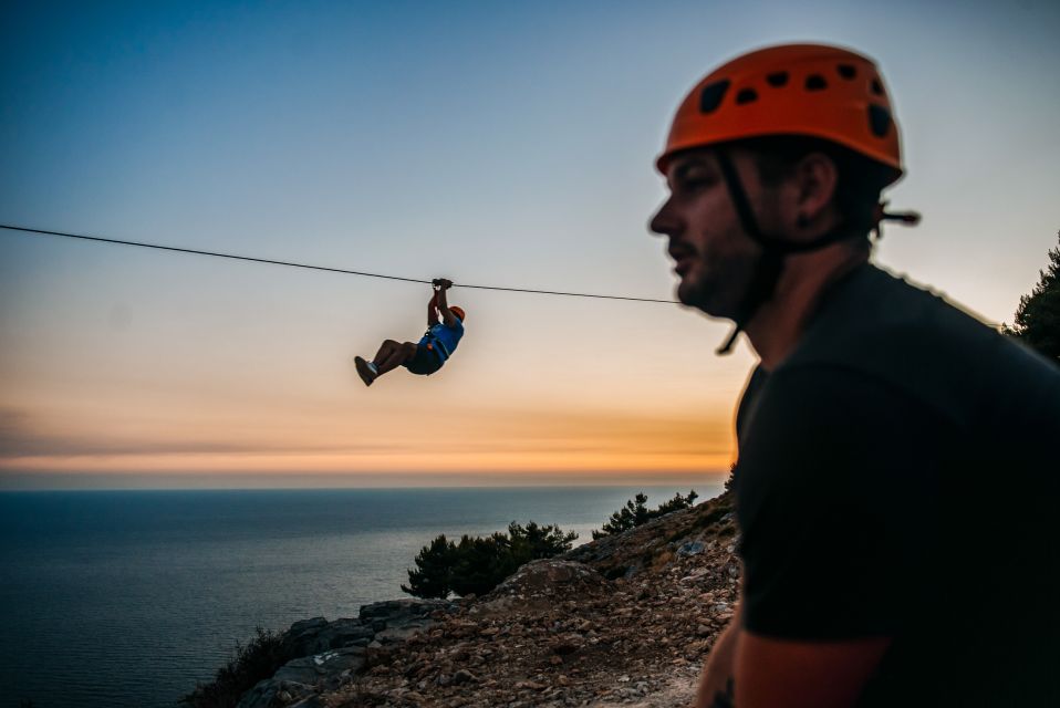 Dubrovnik: Sunset Zip Line Experience Followed by Wine - The Two Zip Lines, Each Twice: What the Rides Feel Like