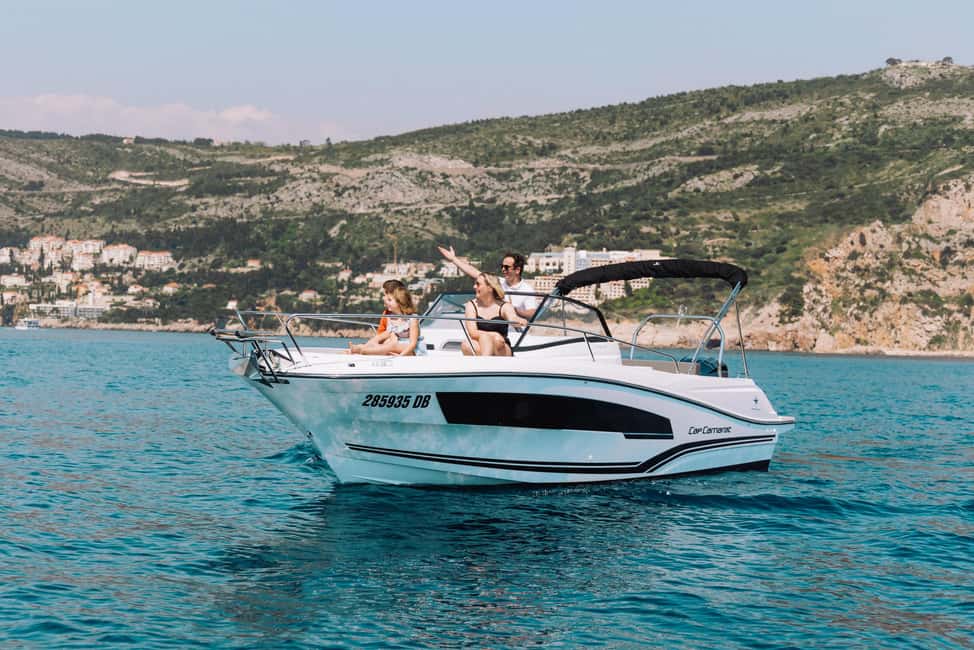 Elaphite Islands: Private boat tour (Cap Camarat 7.5wa) - Koločep’s cave circuit: Green Cave, Blue Cave, Three Caves