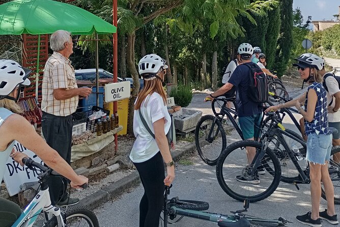 Rural Biking & Wine Tasting Tour in Dubrovnik - Gruda at Bratoš: vineyard walking, sommelier talk, and wine plus snacks