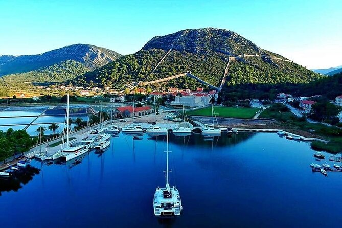 Ston Tour: City Walls, Saltworks, Wine & Adriatic Seafood - The scenic ride: Elaphite views and a history lesson in transit